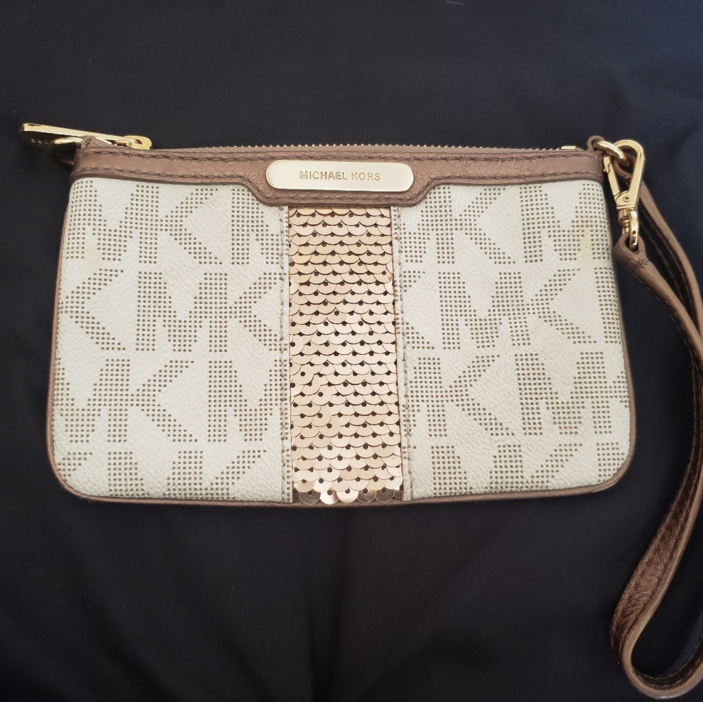 New sequin Michael Kors wristlet